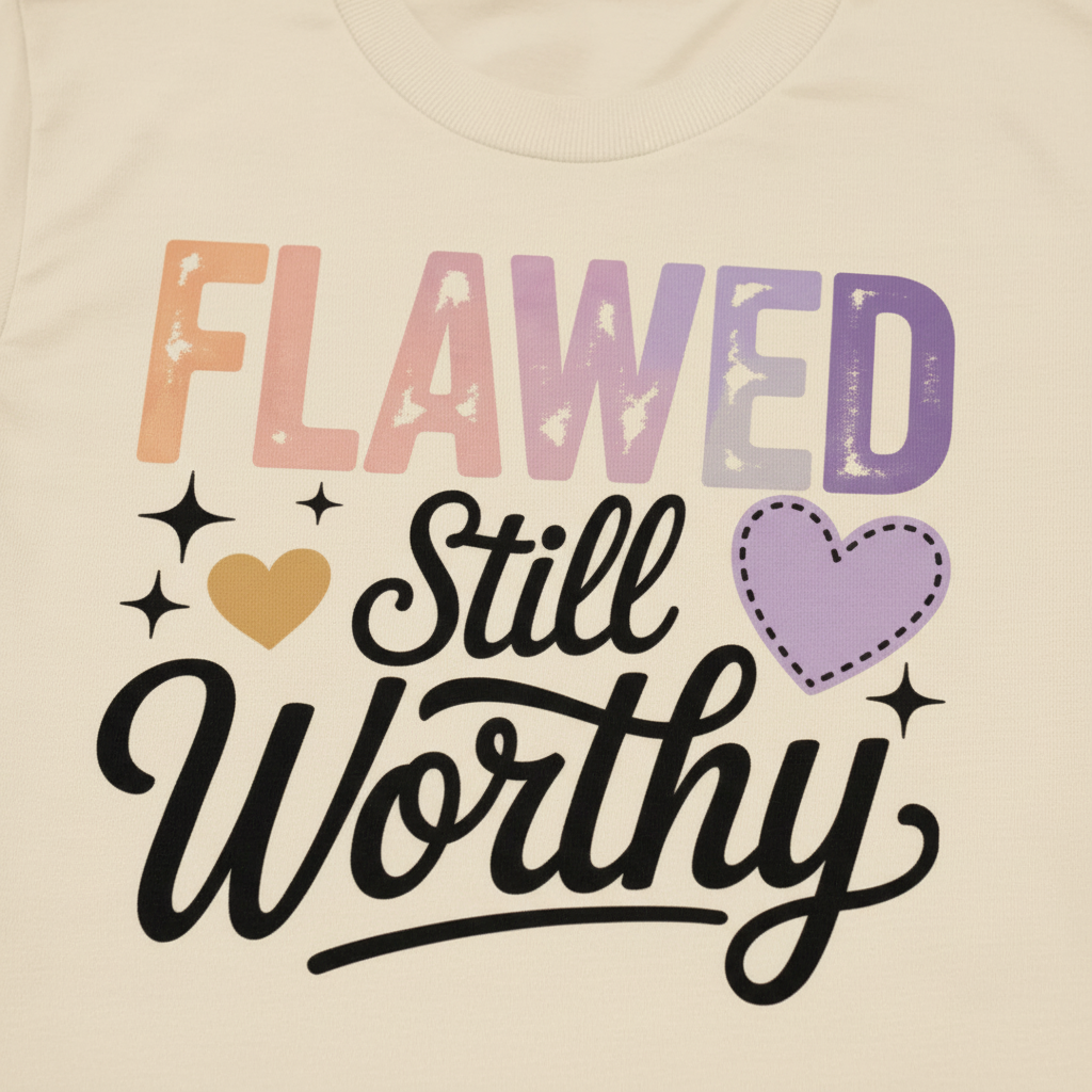 Flawed Still Worthy T-Shirt__detail
