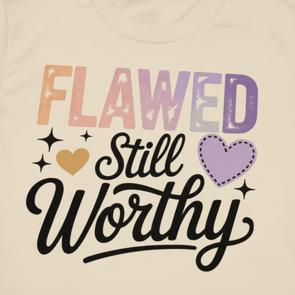 Flawed Still Worthy T-Shirt__detail