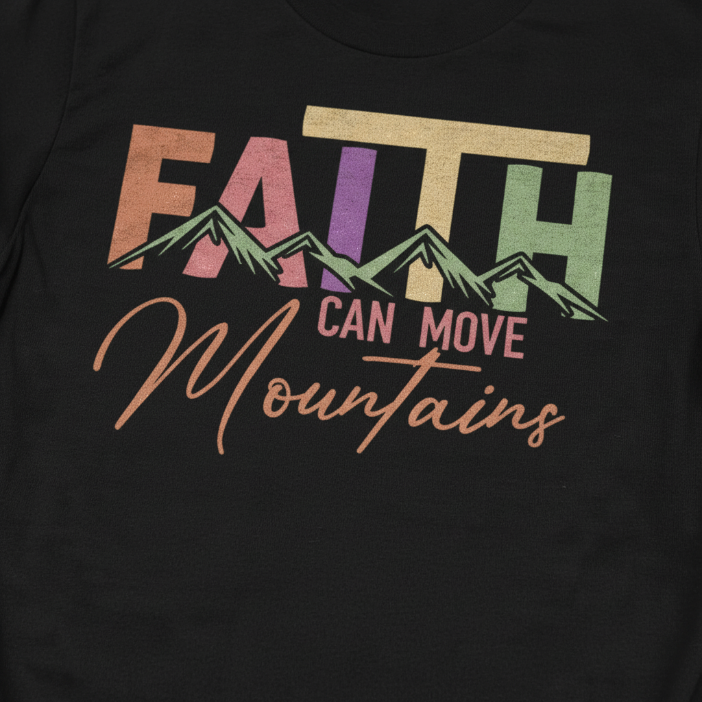 Faith Can Move Mountains T-Shirt__detail