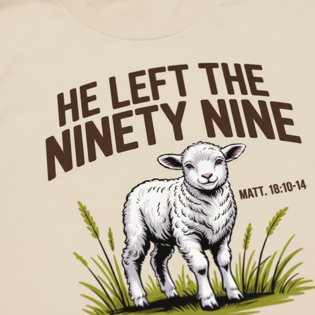 He Left the Ninety-Nine T-Shirt__detail