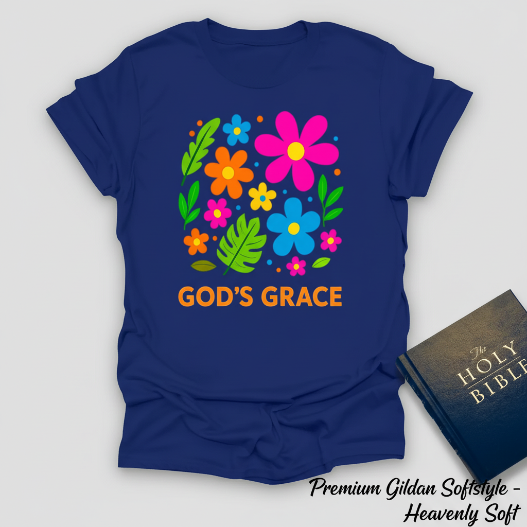 God's Grace Bloom T-Shirt__space