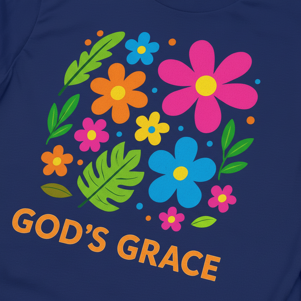 God's Grace Bloom T-Shirt__detail