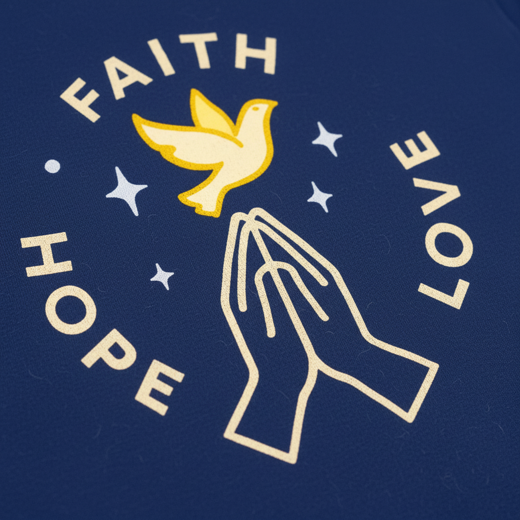 Faith Hope Love T-Shirt__detail