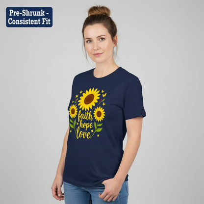 Faith Hope Love Sunflower T-Shirt__benefit