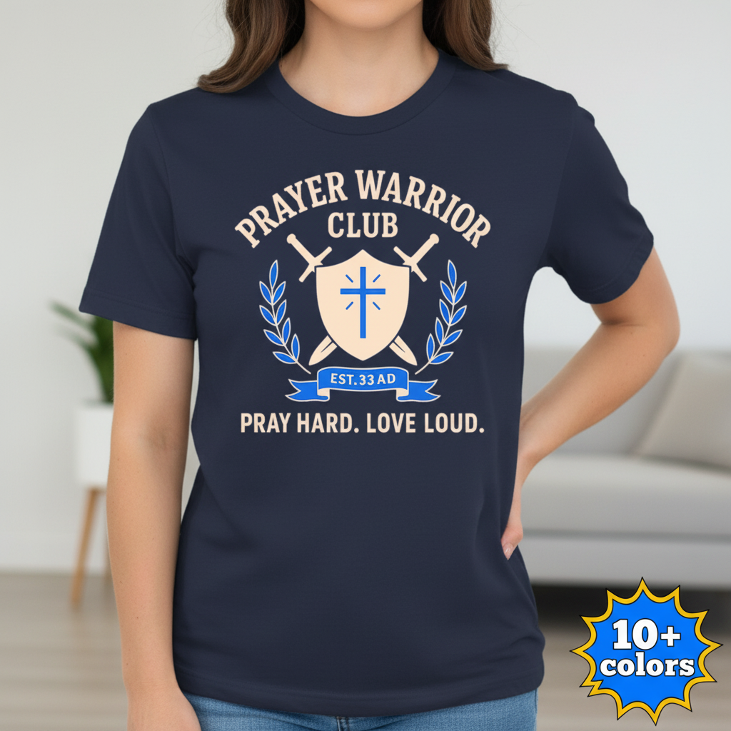 Prayer Warrior Club T-Shirt_badge