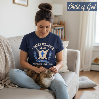 Prayer Warrior Club T-Shirt_pet_companion