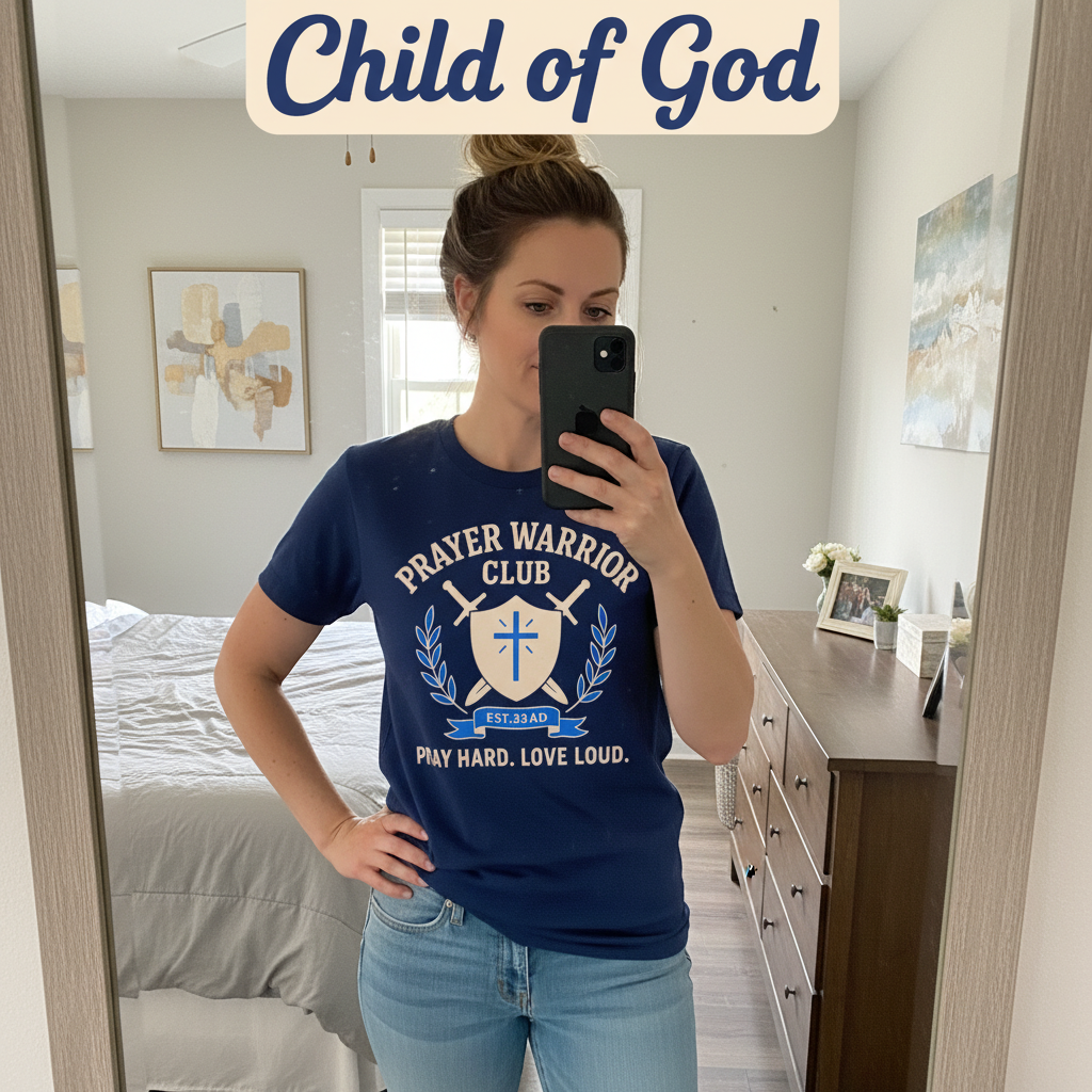 Prayer Warrior Club T-Shirt_mirror_selfie