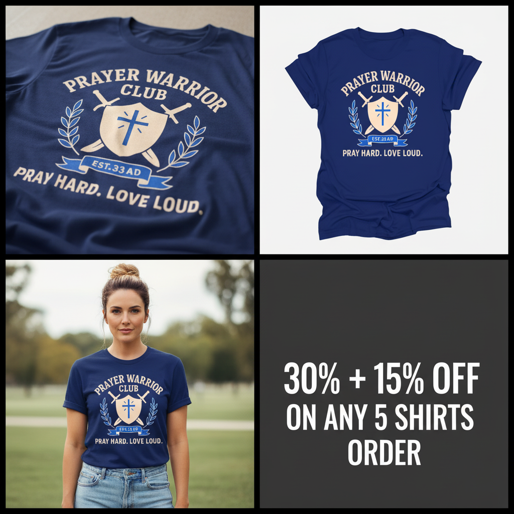 Prayer Warrior Club T-Shirt_4_panel