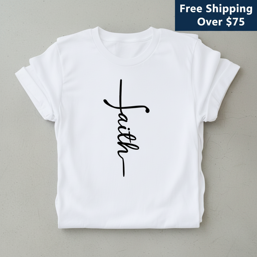 Faith In The Cross T-Shirt_stacked_flatlay