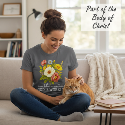 God Is Working Floral T-Shirt_pet_companion