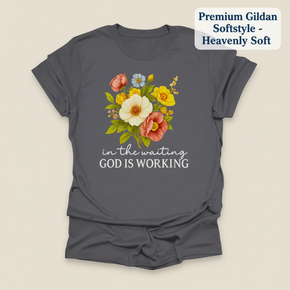 God Is Working Floral T-Shirt_clean