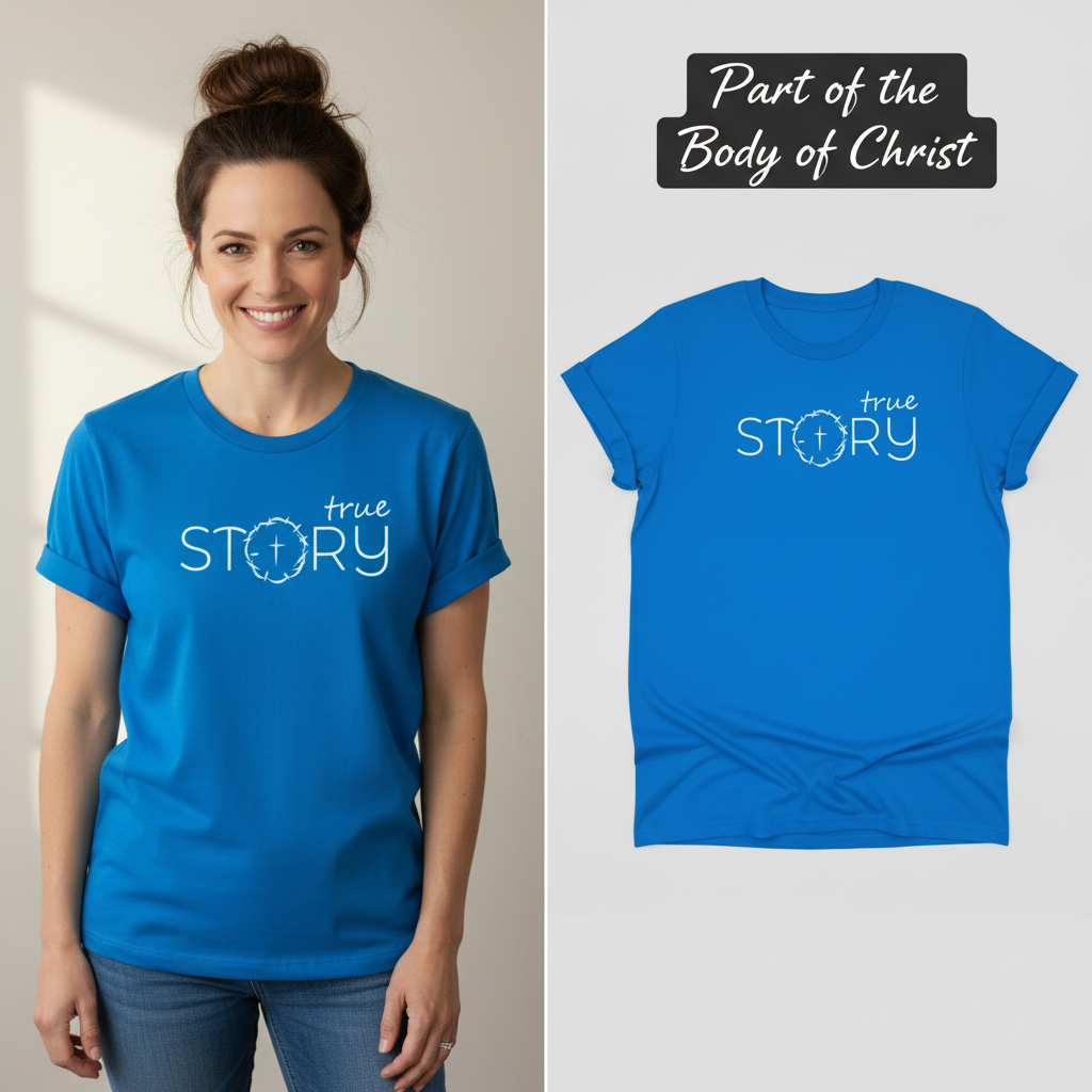 True Story Crown T-Shirt_model_flat