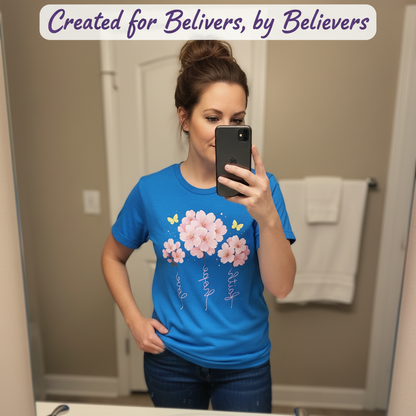 Faith Hope Love Cherry Blossom T-Shirt_mirror_selfie