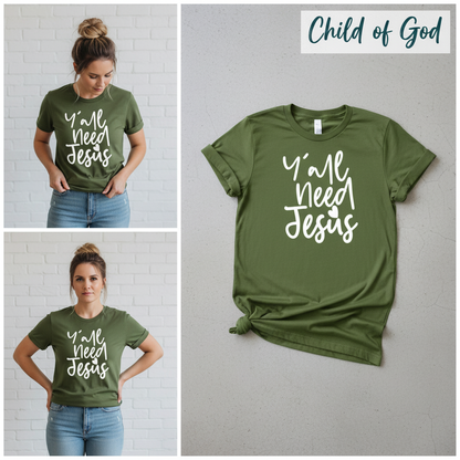 Y'all Need Jesus T-Shirt_3_panel