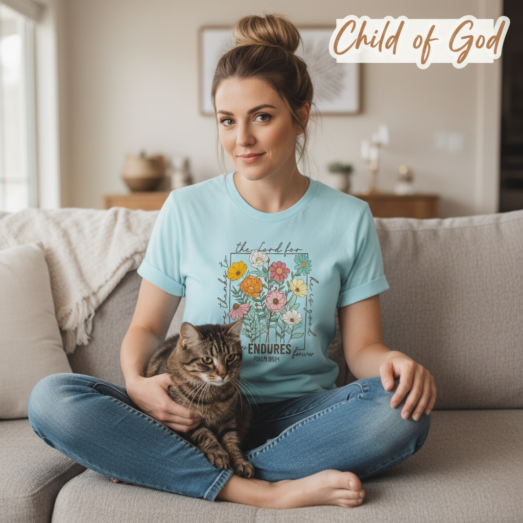 Enduring Love Floral T-Shirt_pet_companion