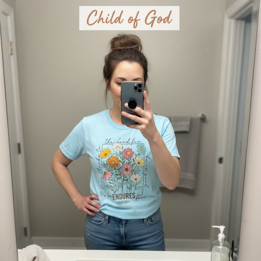 Enduring Love Floral T-Shirt_mirror_selfie