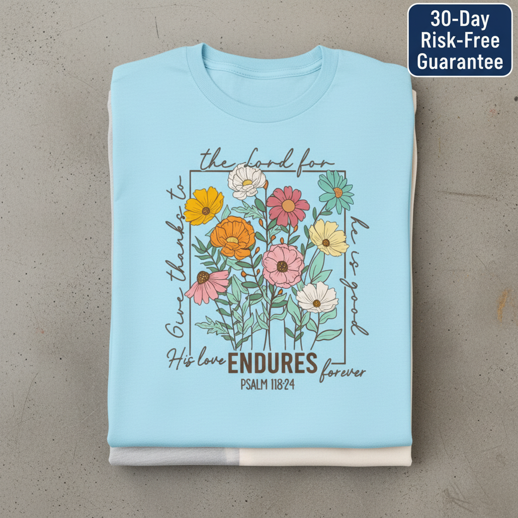 Enduring Love Floral T-Shirt_stacked_flatlay