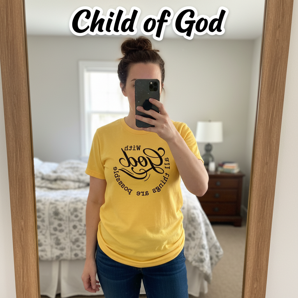 God All Things Are Possible T-Shirt_mirror_selfie