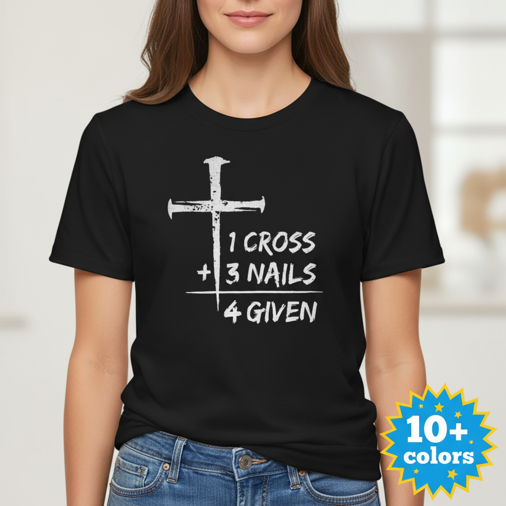 One Cross Forgiven T-Shirt_badge