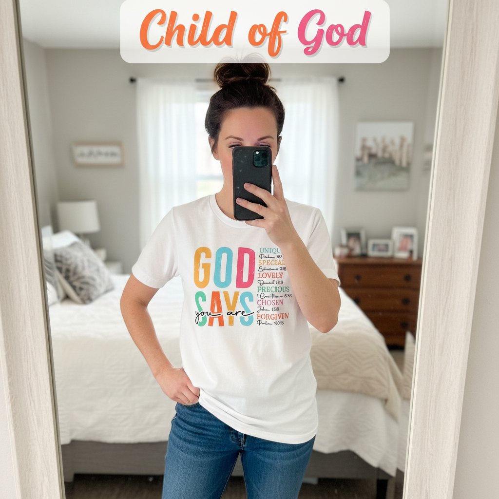 God Says You Are T-Shirt_mirror_selfie