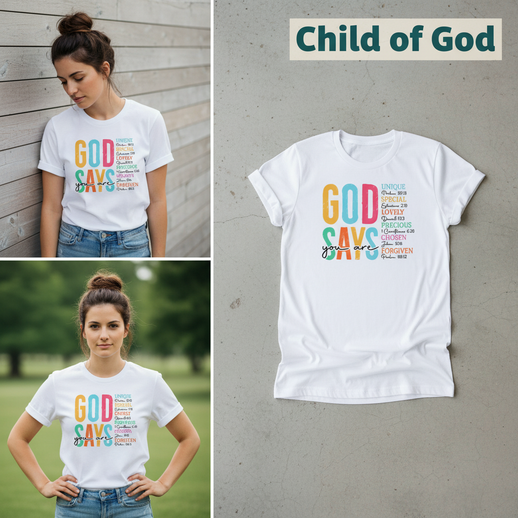 God Says You Are T-Shirt_3_panel