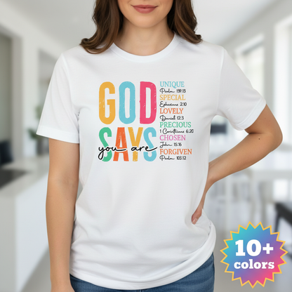 God Says You Are T-Shirt_badge