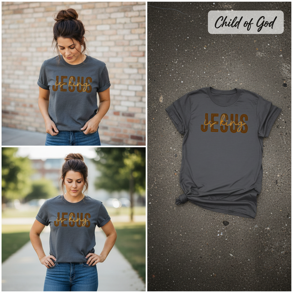 Jesus Is King T-Shirt_3_panel