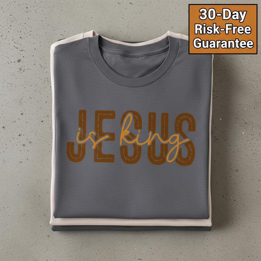 Jesus Is King T-Shirt_stacked_flatlay