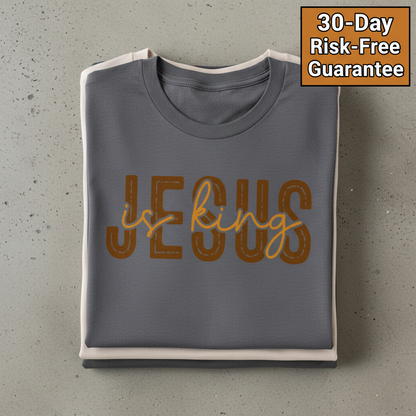 Jesus Is King T-Shirt_stacked_flatlay