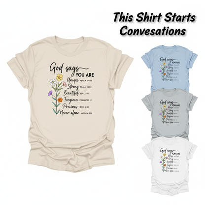 God Says You Are T-Shirt_color_hero