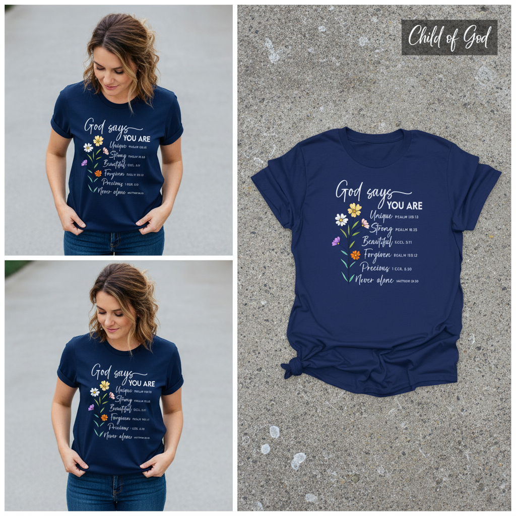 God Says You Are T-Shirt_3_panel