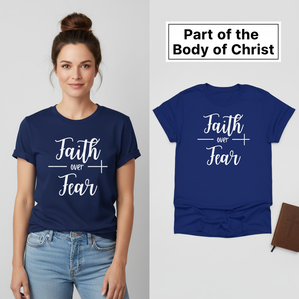 Faith Over Fear T-Shirt_model_flat