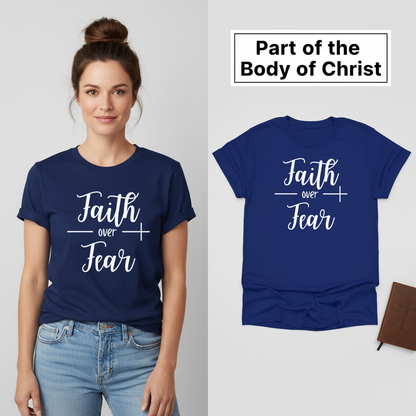 Faith Over Fear T-Shirt_model_flat