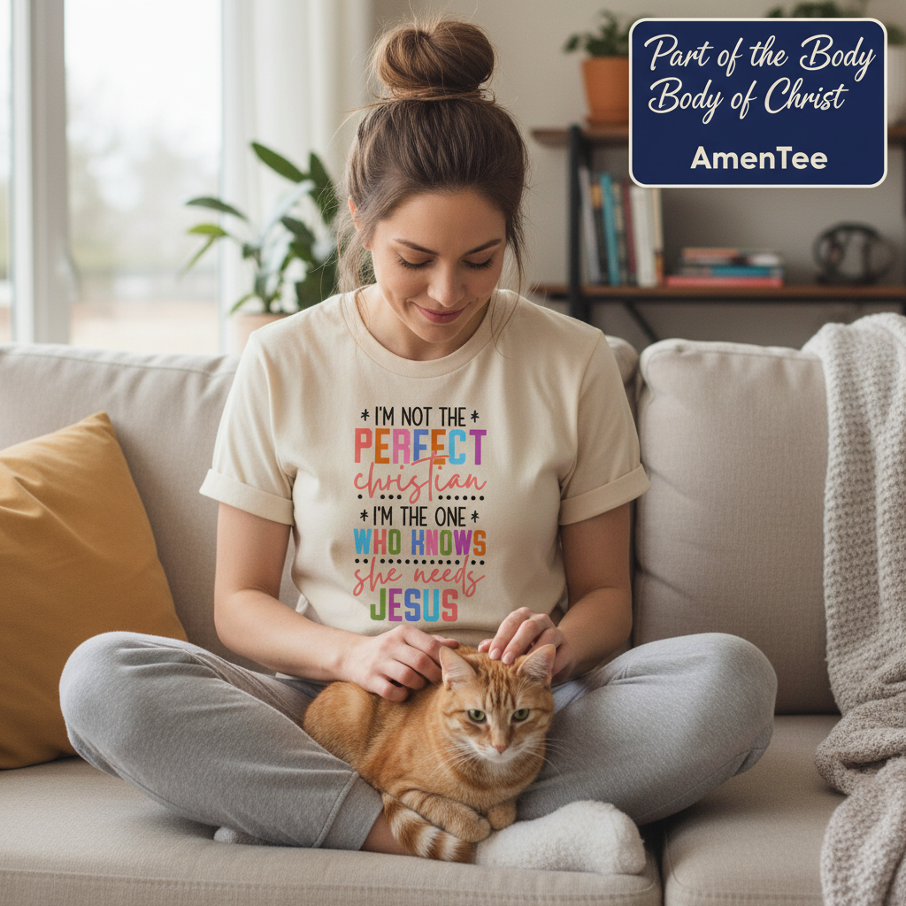 Perfectly Imperfect Christian T-Shirt_pet_companion