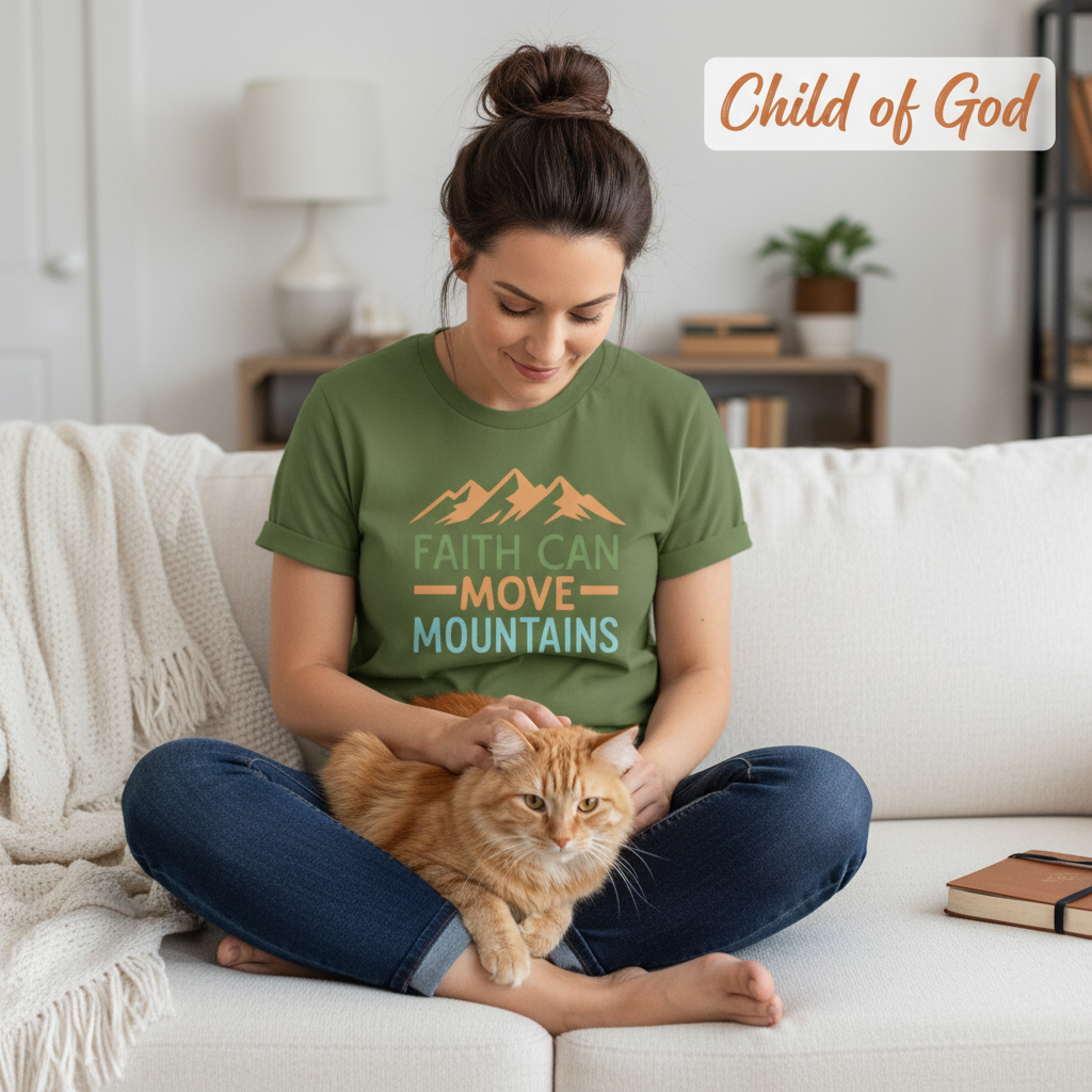 Faith Can Move Mountains T-Shirt_pet_companion
