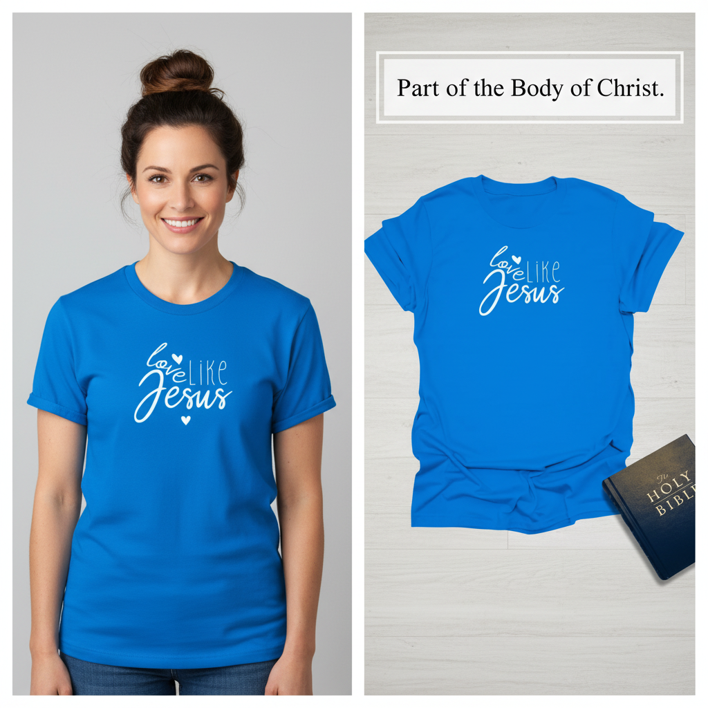 Love Like Jesus T-Shirt_model_flat