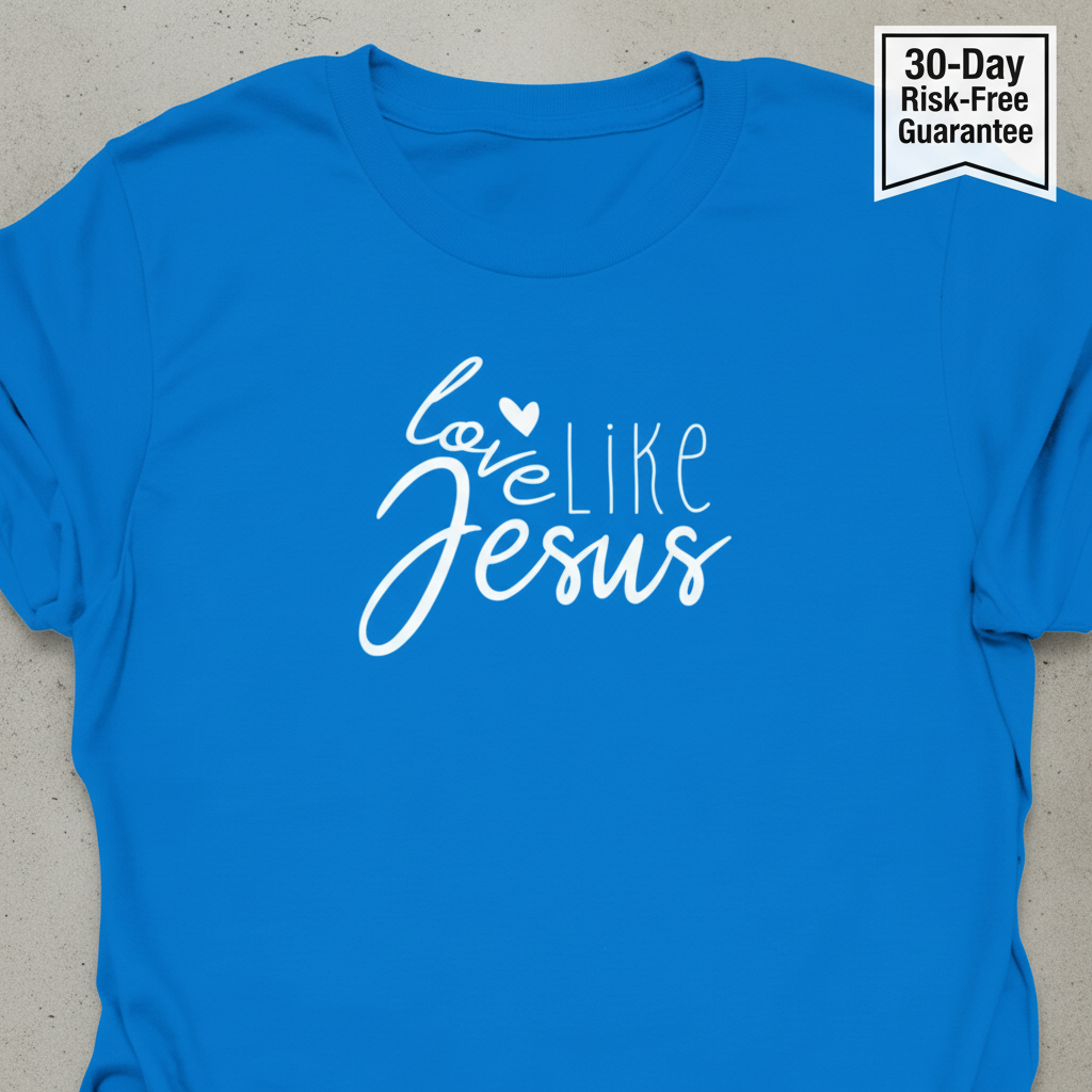 Love Like Jesus T-Shirt_stacked_flatlay