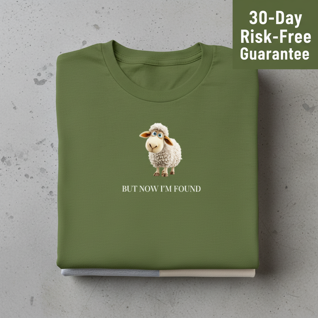 Lost But Loved Sheep T-Shirt_stacked_flatlay