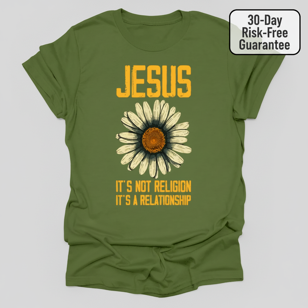 Jesus Relationship Daisy T-Shirt_clean