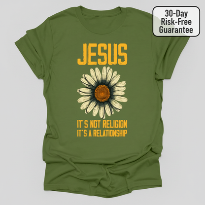 Jesus Relationship Daisy T-Shirt_clean