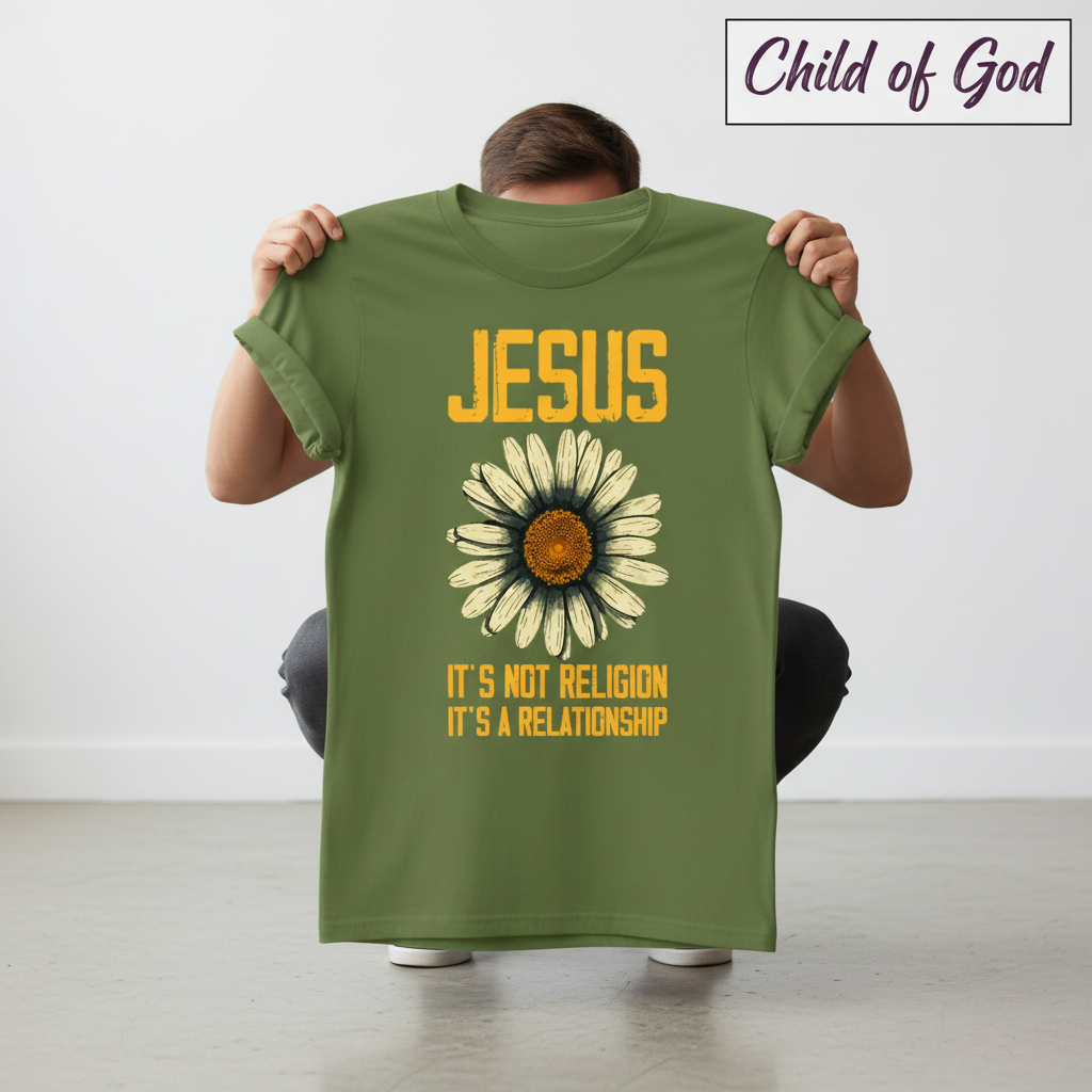 Jesus Relationship Daisy T-Shirt_dangle