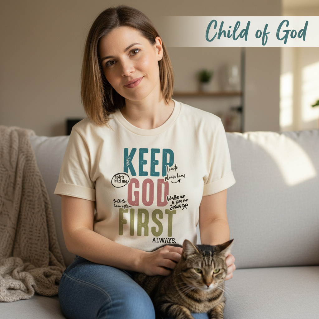 Keep God First T-Shirt_pet_companion