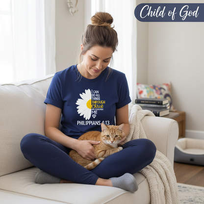Strength in Christ Daisy T-Shirt_pet_companion