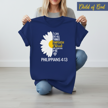 Strength in Christ Daisy T-Shirt_dangle