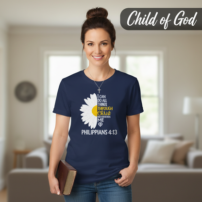 Strength in Christ Daisy T-Shirt_prop_inteact