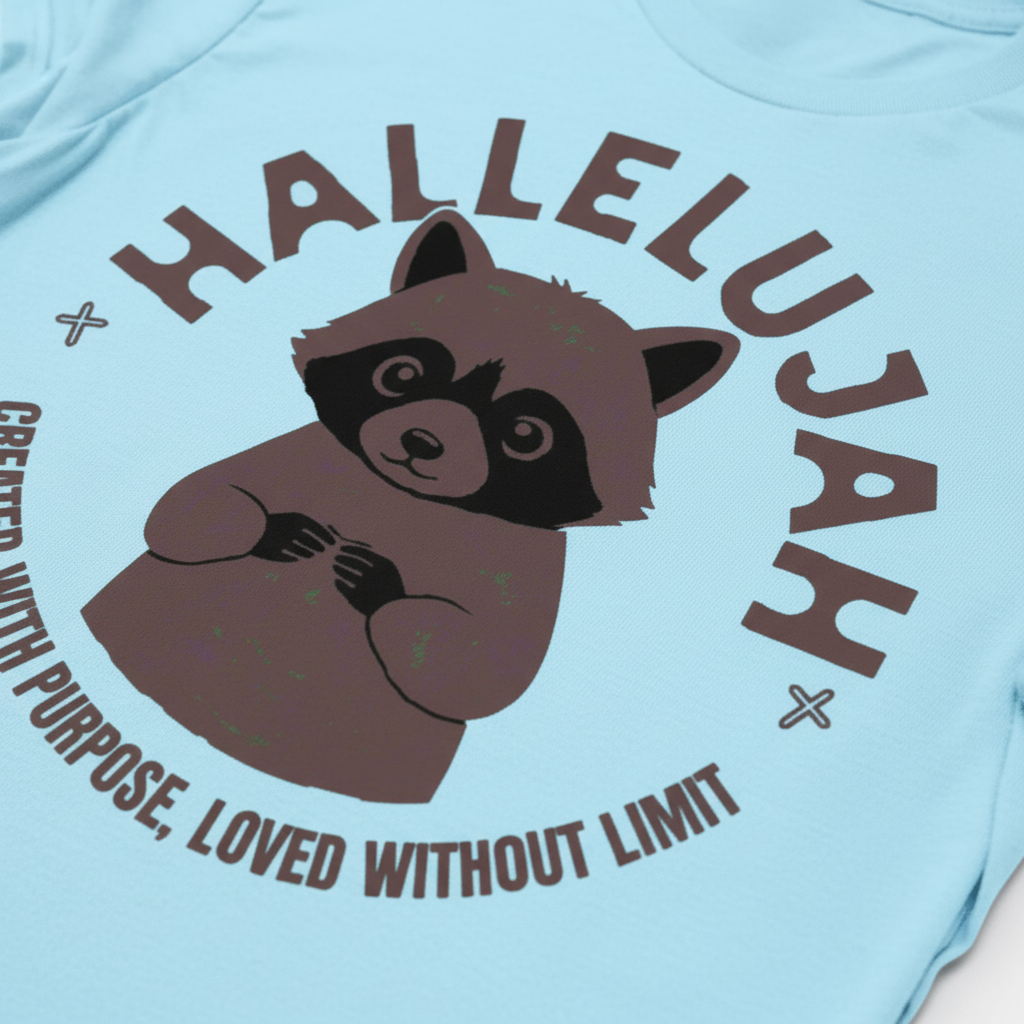 Hallelujah Raccoon T-Shirt__detail