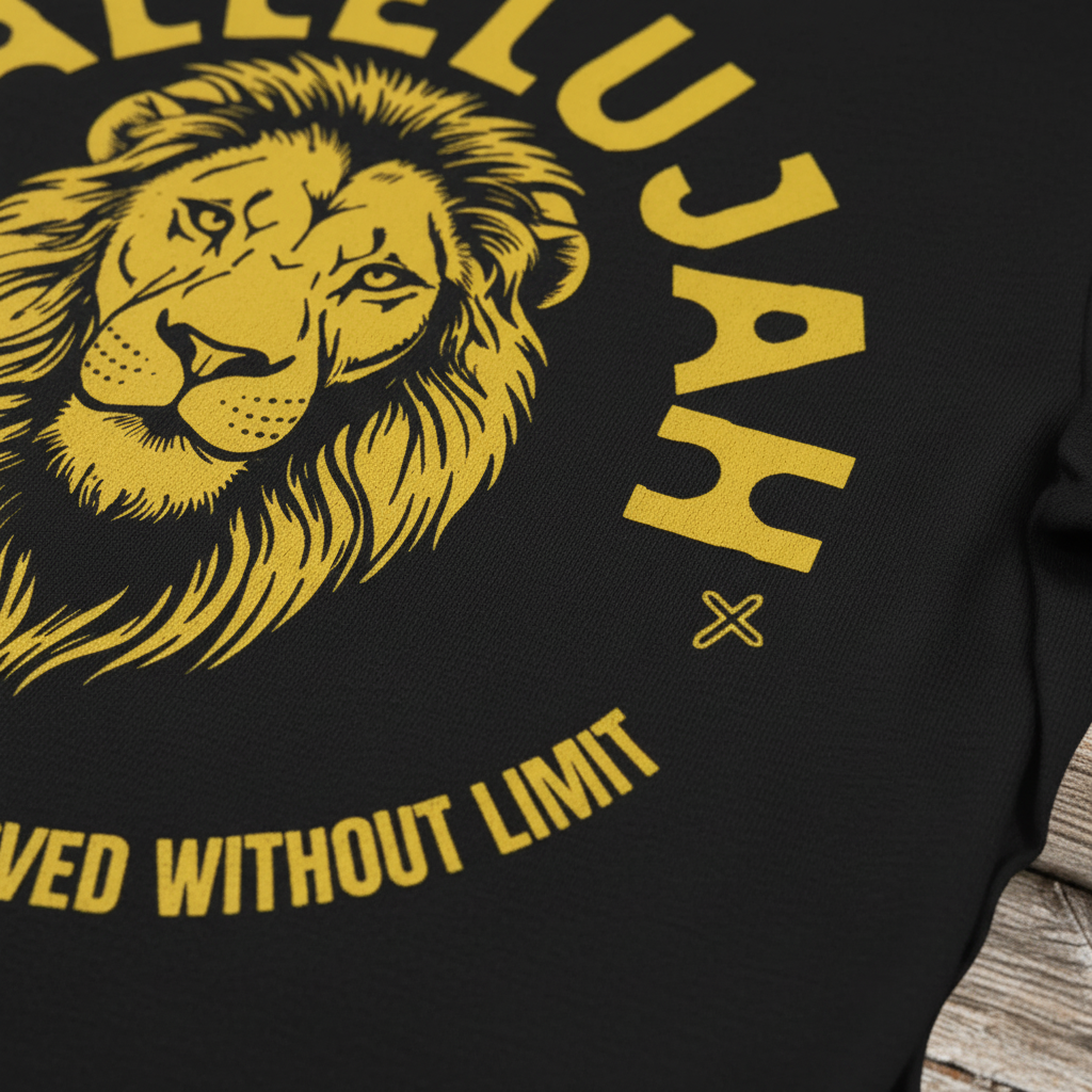 Hallelujah Lion of Purpose T-Shirt__detail