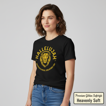 Hallelujah Lion of Purpose T-Shirt__space