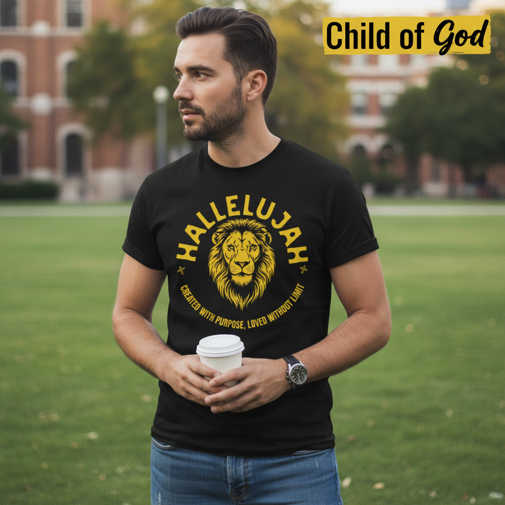 Hallelujah Lion of Purpose T-Shirt__lifestyle
