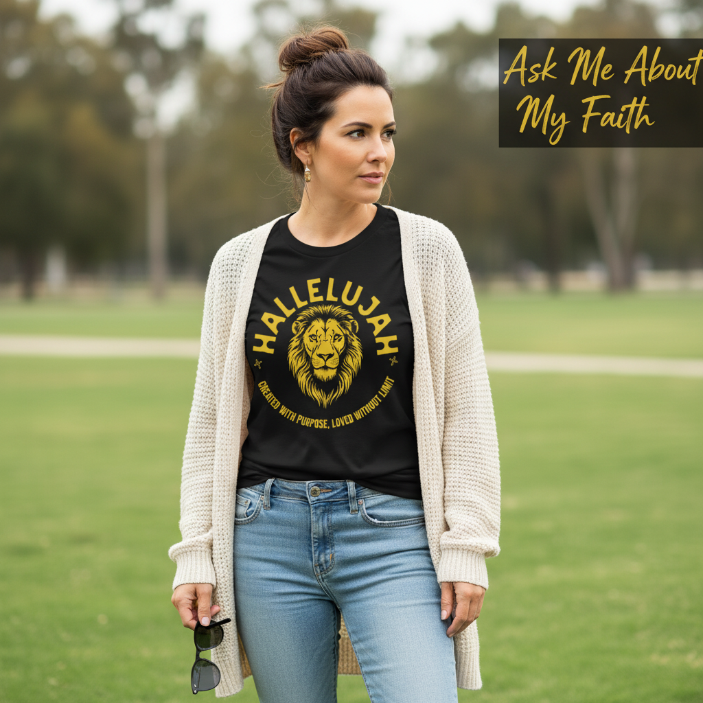 Hallelujah Lion of Purpose T-Shirt__pair